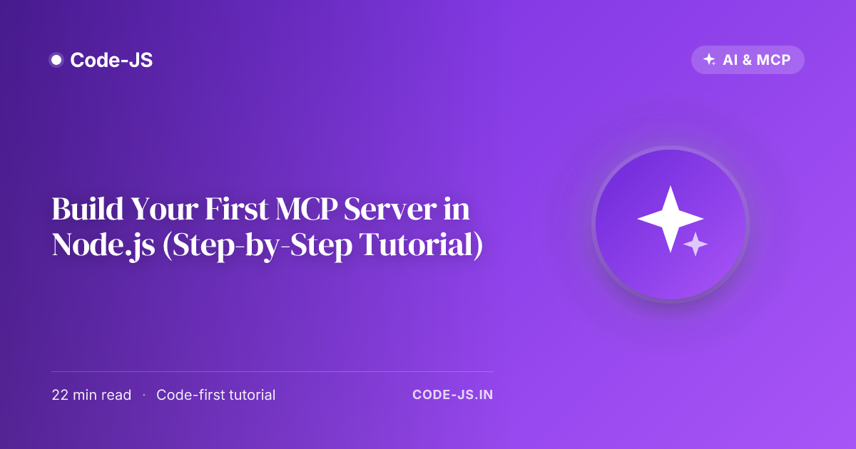 Build Your First MCP Server in Node.js (Step-by-Step Tutorial)
