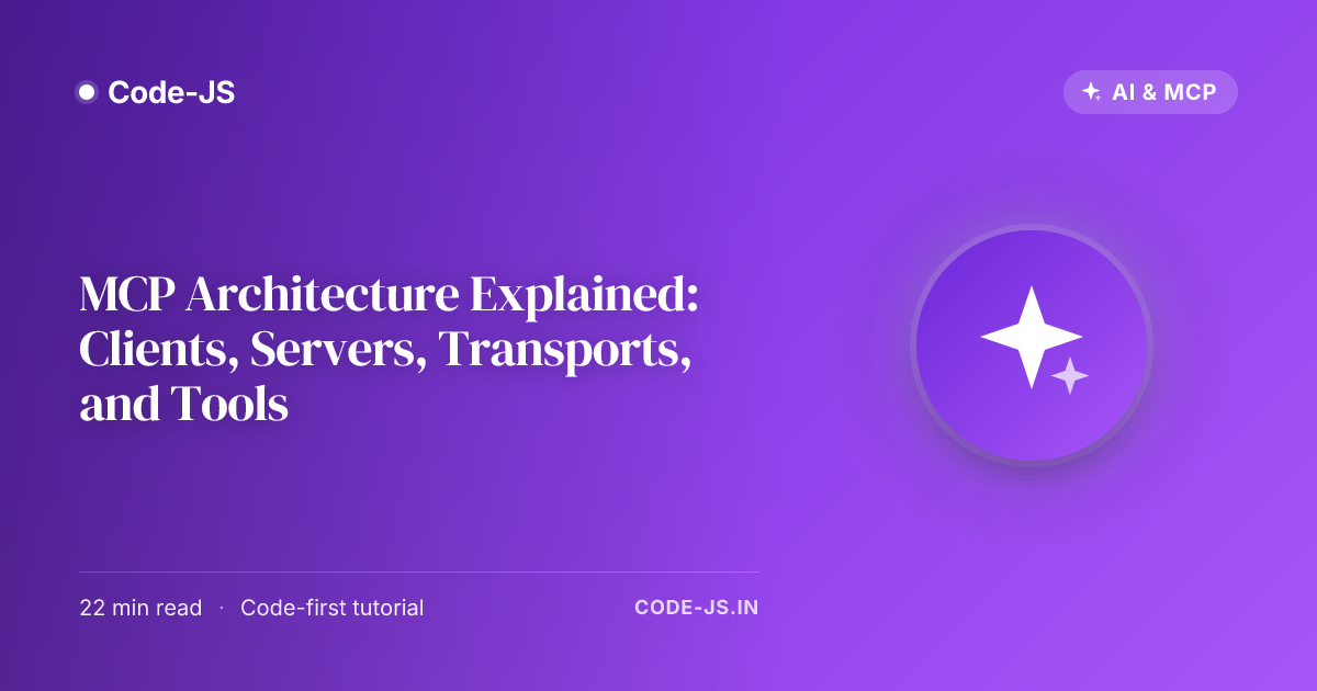MCP Architecture Explained: Clients, Servers, Transports, and Tools
