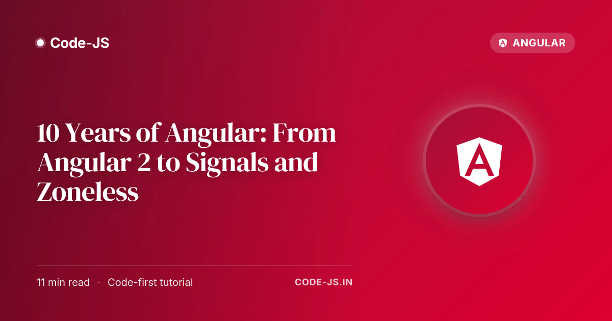 10 Years of Angular: From Angular 2 to Signals and Zoneless