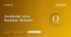 JavaScript Array Iteration  Methods